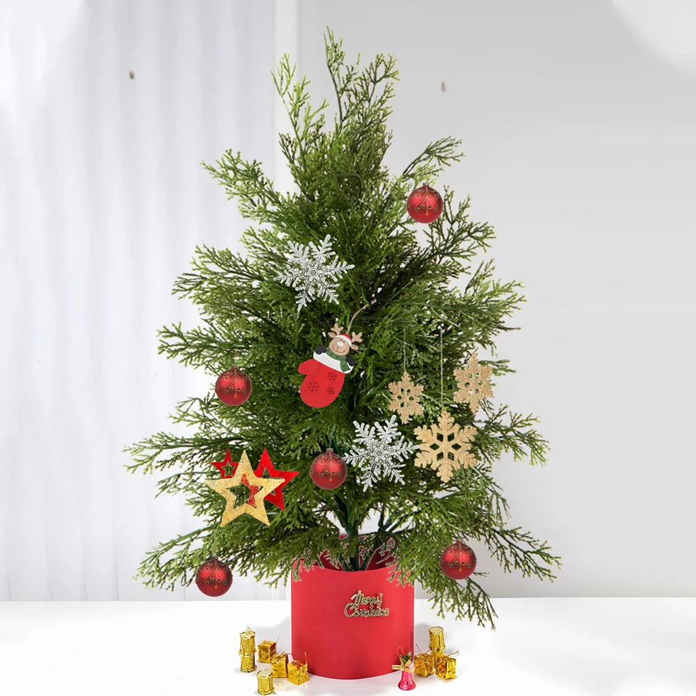 sapin de noël artificiel en plastique pour décorations festives - vue 2 sur 9