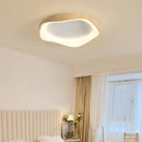 lampe led circulaire simple grain de bois éclairage intérieur moderne