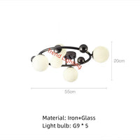 suspension nordique en métal et verre décoratif pour intérieur