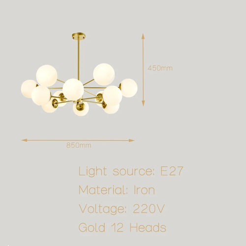 Moderne Simple suspension LED lumière fer lustre chambre salon salle à manger éclairage à la maison noir/or E27 220V plafonnier - vue 17 sur 20