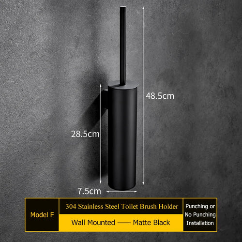 porte-brosse mural en acier inoxydable durable sans perforation