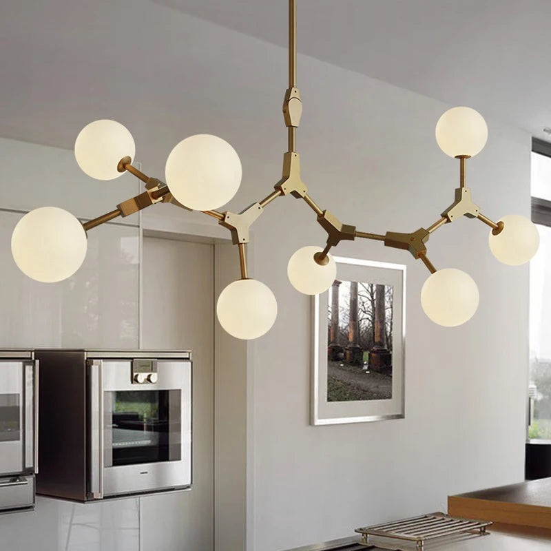 lustre minimaliste en verre pour un éclairage élégant - vue 4 sur 12