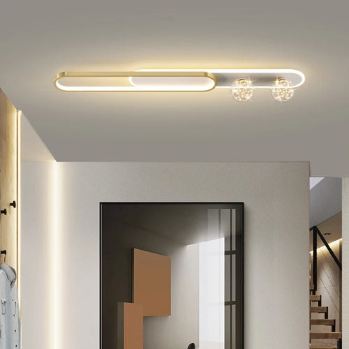 lustre moderne simple de luxe créatif étoilé encastré longue bande - vue 6 sur 14