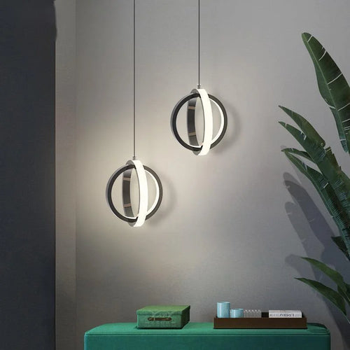 suspension led moderne pour éclairage intérieur design élégant - vue 5 sur 24