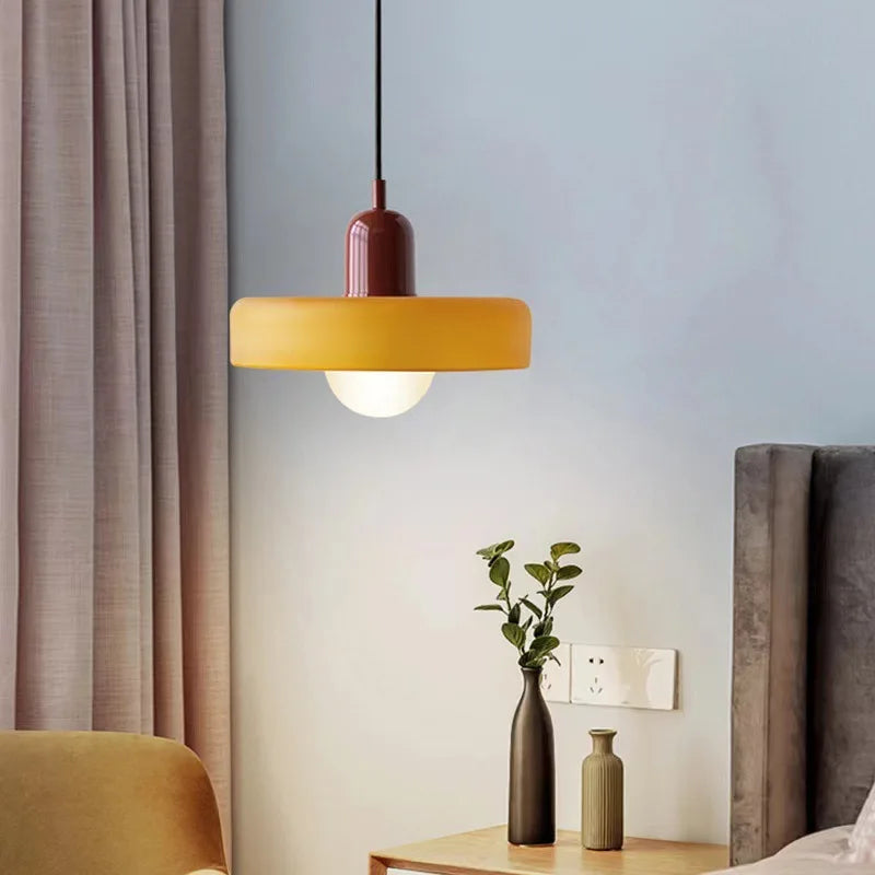 lustre moderne suspendu en verre coloré pour intérieur - vue 5 sur 20