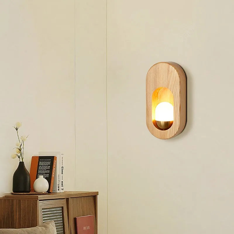 applique led bois bande décorative nordique maison - vue 4 sur 9