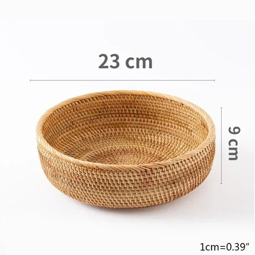 panier en rotin rectangulaire tissé à la main pour rangement et pique-nique - vue 16 sur 15