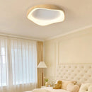 lampe led circulaire simple grain de bois éclairage intérieur moderne