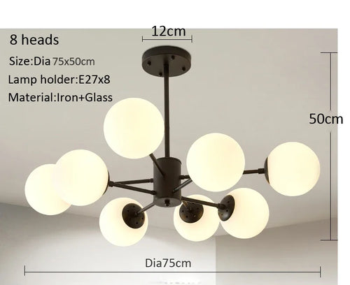 lustre moderne en verre pour intérieur lumineux - vue 13 sur 13