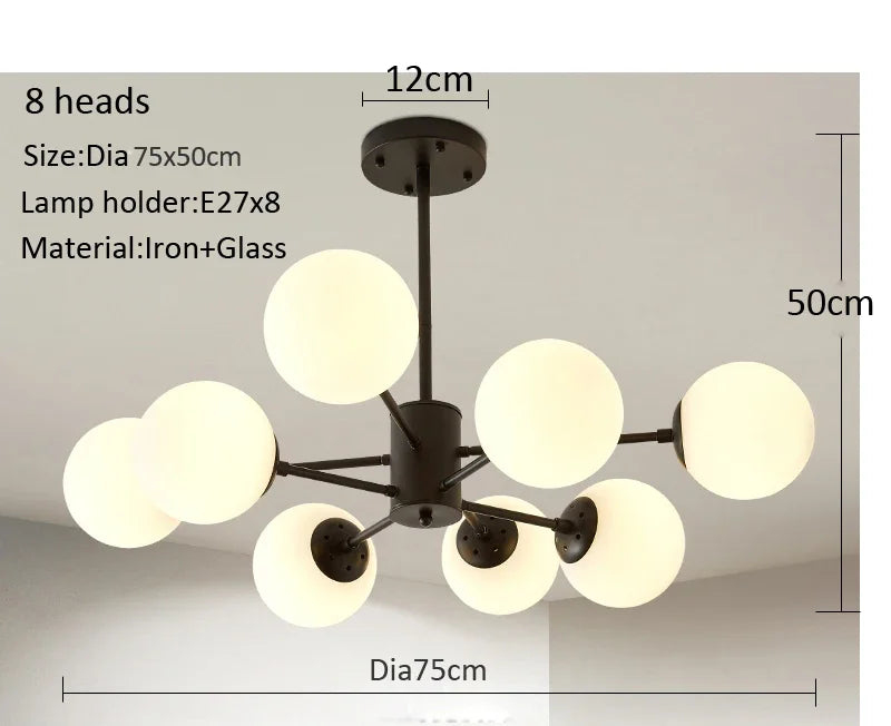 lustre moderne en verre pour intérieur lumineux - vue 12 sur 13