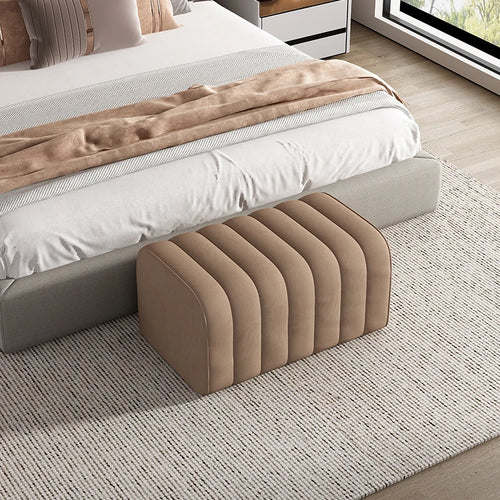 banc en velours nordique repose-pieds doux et élégant - vue 14 sur 14