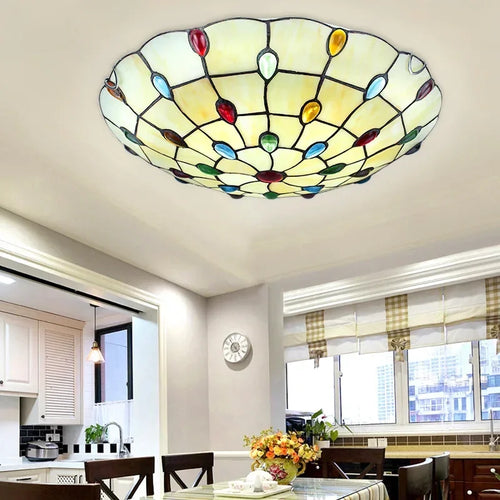 plafonnier tiffany nordique style bohème pour décoration intérieure - vue 3 sur 9