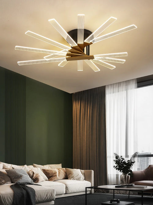plafonnier led design en acrylique pour intérieur élégant - vue 4 sur 9