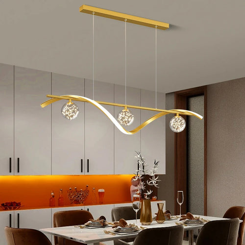 Modern Full Star Dining Room Chandelier Living Room, Kitchen Dining Table, Bedroom Office Gold Decorative Lighting Chandelier - vue 4 sur 8