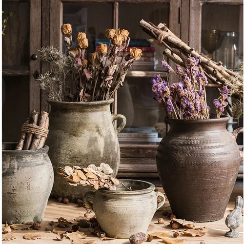 jardinières en poterie rustiques pour décoration intérieure et extérieure - vue 2 sur 25