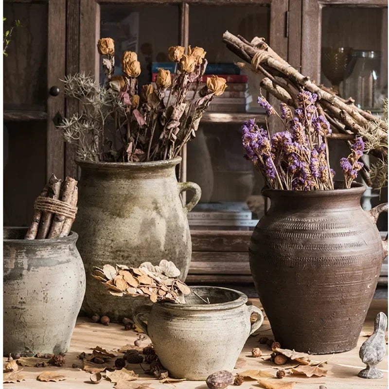 jardinières en poterie rustiques pour décoration intérieure et extérieure - vue 1 sur 25