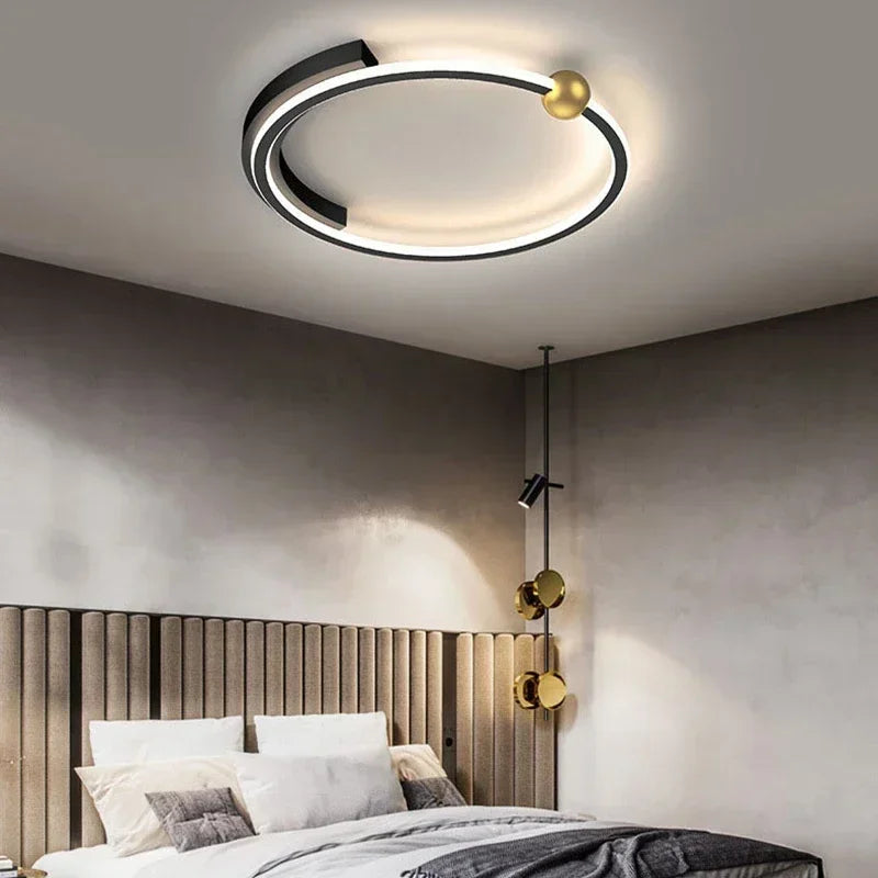 Plafonnier moderne à LEDs pour chambre salon salle à manger étude décoration de la maison minimalisme - vue 5 sur 16