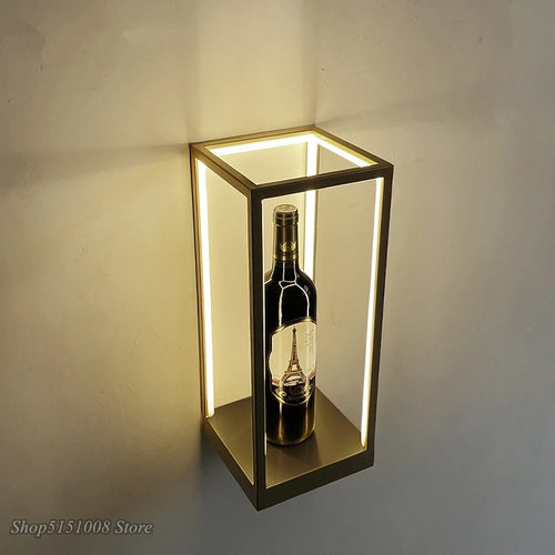applique murale moderne minimaliste cube créative intérieur déco lumineuse - vue 5 sur 8