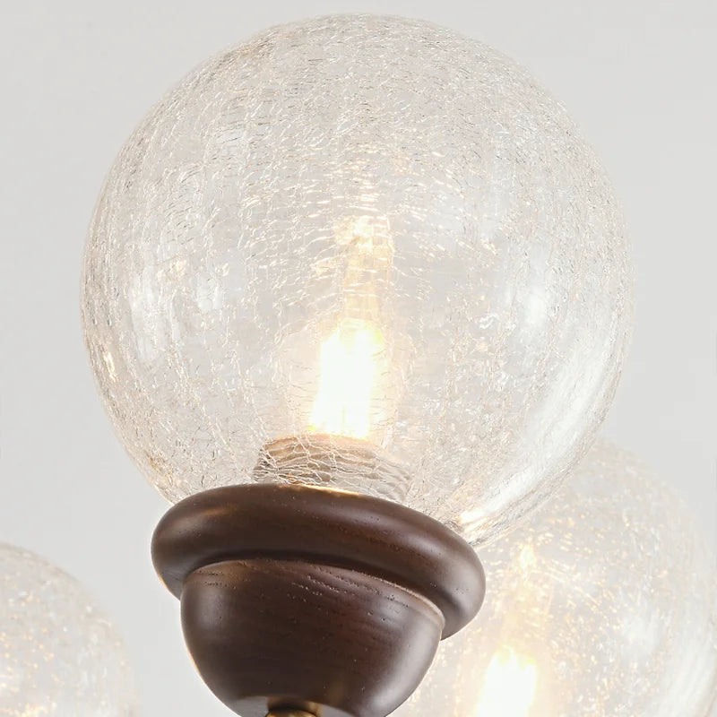 Lustre Luxe cuivre LED verre rond salon chambre décor intérieur salle à manger - vue 6 sur 12