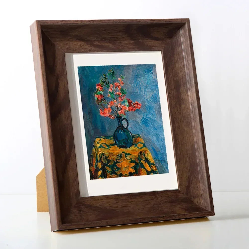 cadre photo vintage élégant en bois pour décoration murale et de table