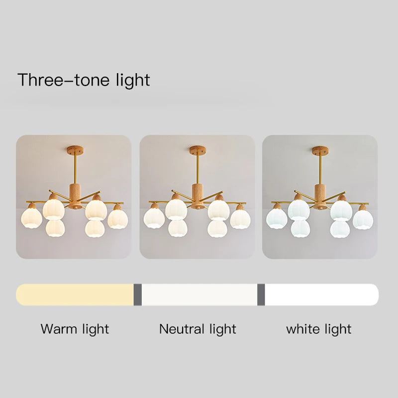 lustre en bois pour décoration moderne et style - vue 6 sur 10