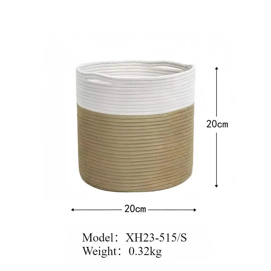 panier de rangement en corde de coton pour la maison et les jouets - vue 11 sur 12