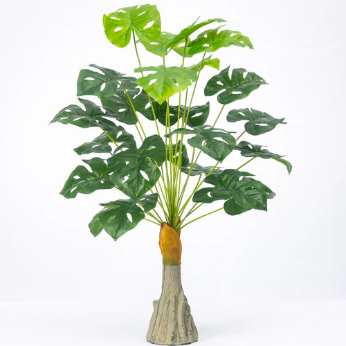 grandes plantes artificielles palmier tropical feuilles de monstera déco extérieure - vue 6 sur 7