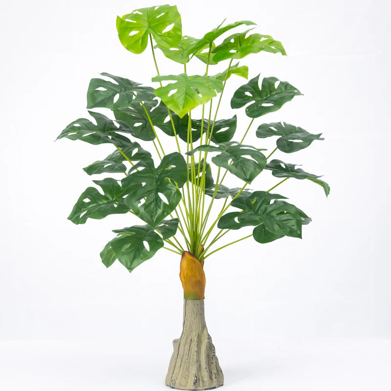 grandes plantes artificielles palmier tropical feuilles de monstera déco extérieure - vue 6 sur 7