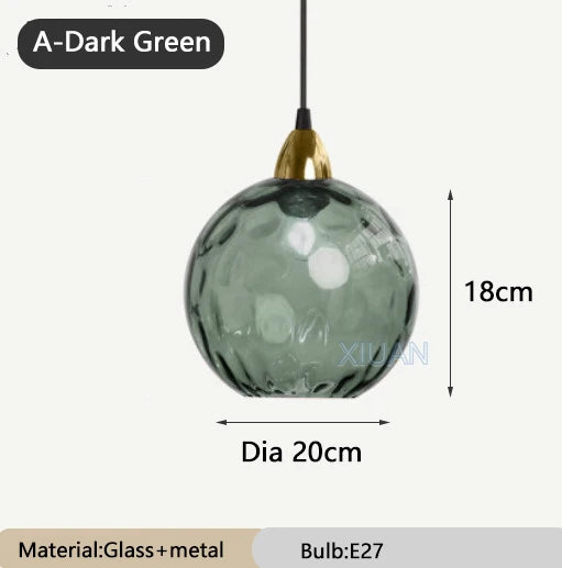 lustre en verre coloré lumineux pour restaurant - vue 12 sur 25