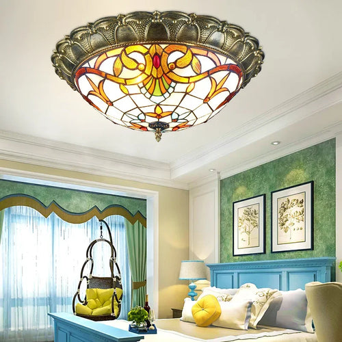 plafonnier baroque en verre de bohême pour décoration moderne - vue 2 sur 8