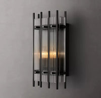 Applique rectangulaire moderne rétro LED verre laiton chrome noir nickel applique salle de bain chambre salon décoration