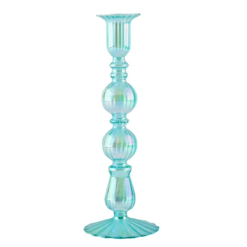 bougeoirs rétro coniques en verre pour décoration élégante - vue 13 sur 32
