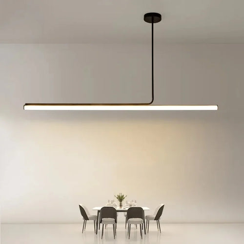 lampes suspendues led modernes longue bande décoratives d'intérieur - vue 2 sur 12