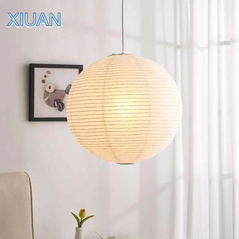 lustre vintage en papier led pour éclairage intérieur - vue 4 sur 11
