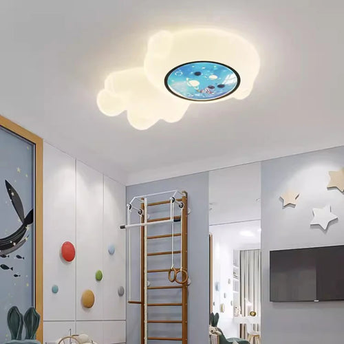 plafonnier étoilé pour chambre enfant thème astronautes et rêves - vue 3 sur 3