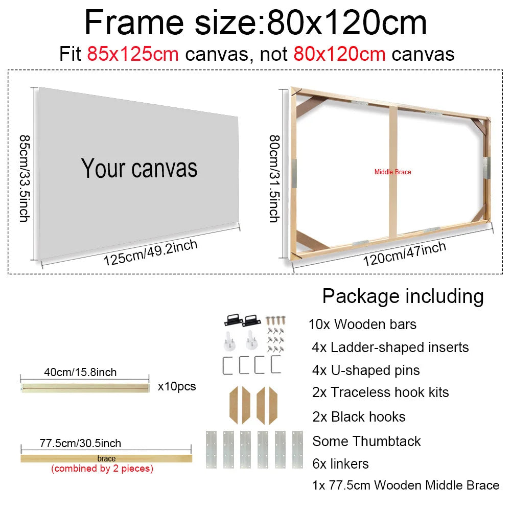 cadre mural en bois pour toiles et peintures décoratives - vue 19 sur 30