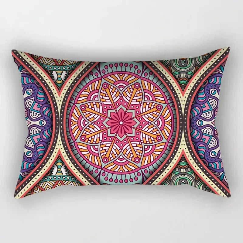 housse de coussin ethnique vintage motif mandala décoratif