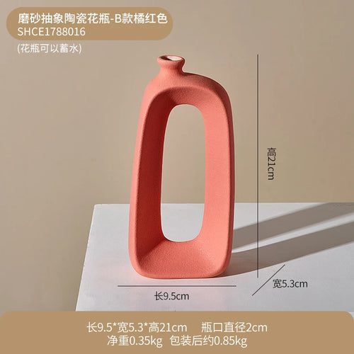 vase ajouré en céramique pour fleurs sèches et décoration intérieure - vue 11 sur 13
