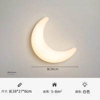 applique murale led moderne en forme de lune décorative et créative