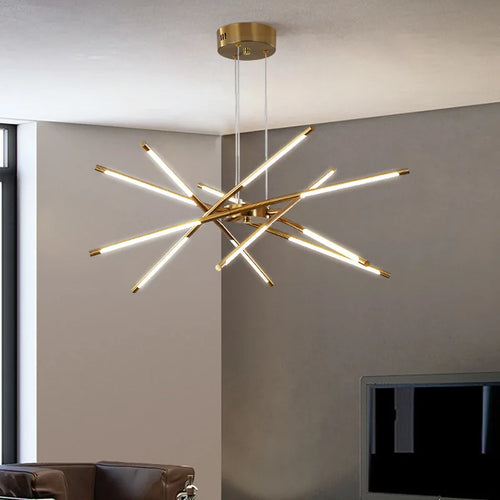 lustre design en forme de bâton led pour décoration intérieure - vue 2 sur 24