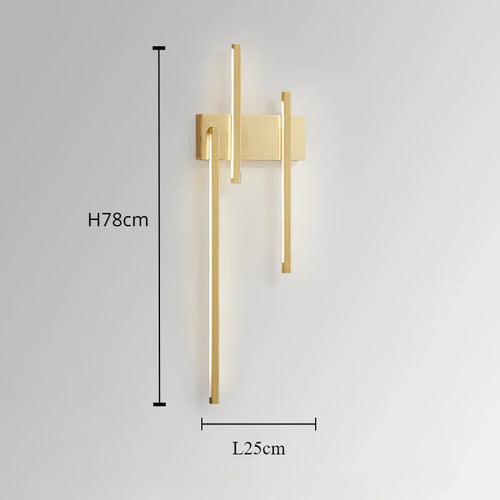 applique murale en cuivre avec lumière minimaliste design élégant pour intérieur - vue 9 sur 8