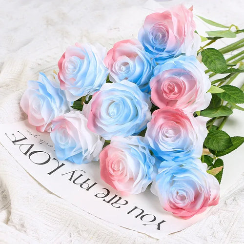 rose artificielle dégradé pour décoration fête thème féerique - vue 15 sur 16