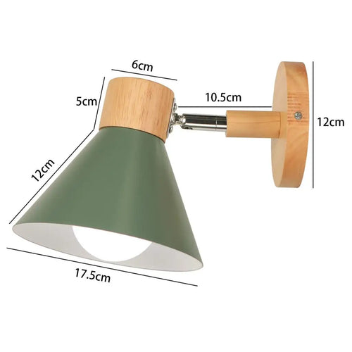 applique murale led nordique bois moderne décor maison - vue 12 sur 23
