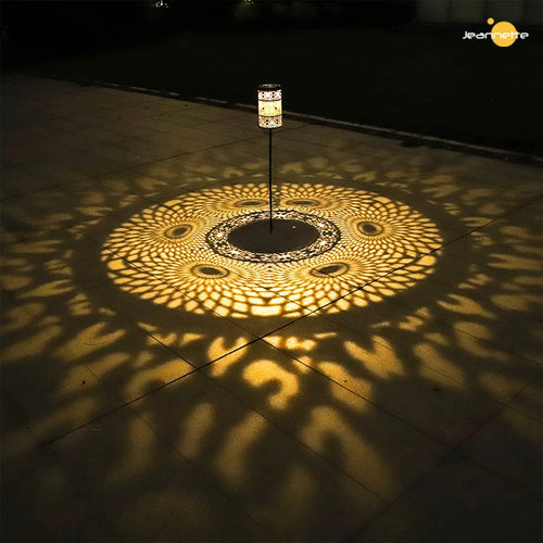 Lampe solaire rétro lanterne creuse lumière Art extérieur décoratif lumière de jardin solaire lumière LED solaire pour cour paysage jardin - vue 2 sur 7
