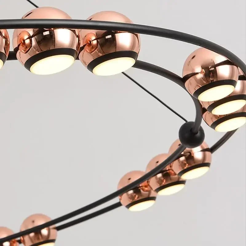 lustre led moderne en forme de haricot pour salon luxueux - vue 5 sur 13