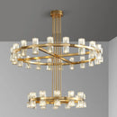 lustre en laiton et cristal pour décoration de luxe