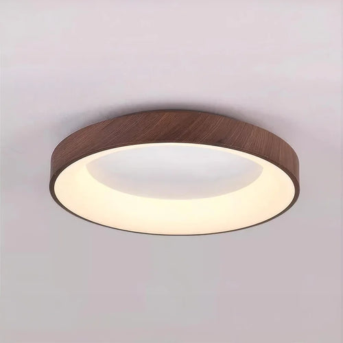 Walnut Color Water Transfer Printing, Modern Minimalist Wabi-Sabi, Ceiling Light for Living Room, Dining Room, Bedroom, Study - vue 6 sur 9