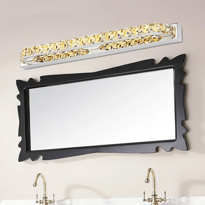 applique murale led cristal salle bain miroir intérieure décoration maison - vue 4 sur 22
