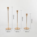 lot de 3 bougeoirs en métal décoration élégante pour mariage et fêtes