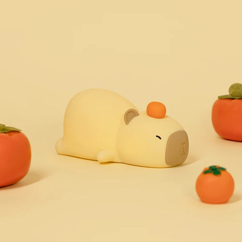 Lampe enfant dessin animé Silicone LED Capybara veilleuse USB Rechargeable gradation sommeil lampe de nuit pour chambre d'enfants décor cadeau d'anniversaire - vue 3 sur 6